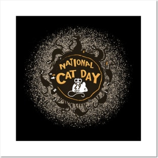 National Cat Day 29 October. Posters and Art